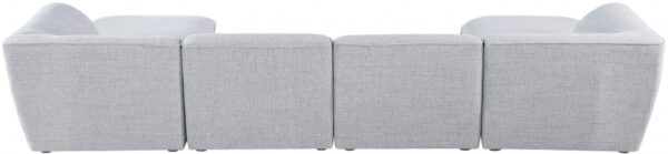 Miramar 142" Linen Textured Fabric Upholstered 6pc. Modular Sectional