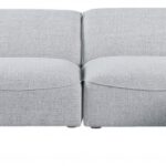 Miramar 142" Linen Textured Fabric Upholstered 6pc. Modular Sectional
