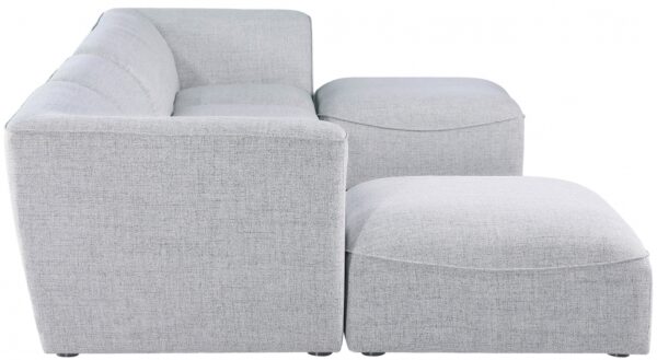 Miramar 142" Linen Textured Fabric Upholstered 6pc. Modular Sectional