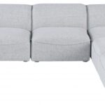 Miramar 142" Linen Textured Fabric Upholstered 6pc. Modular Sectional