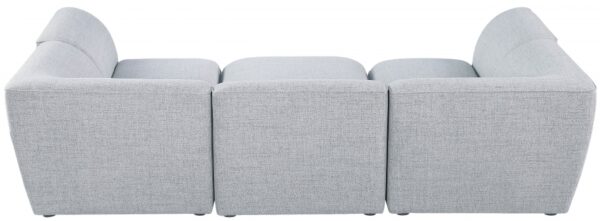 Miramar 109" Linen Textured Fabric Upholstered 6pc. Modular Sectional