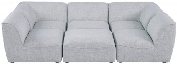 Miramar 109" Linen Textured Fabric Upholstered 6pc. Modular Sectional