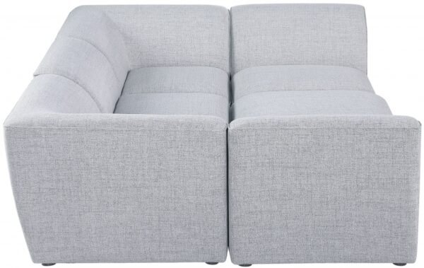 Miramar 109" Linen Textured Fabric Upholstered 6pc. Modular Sectional