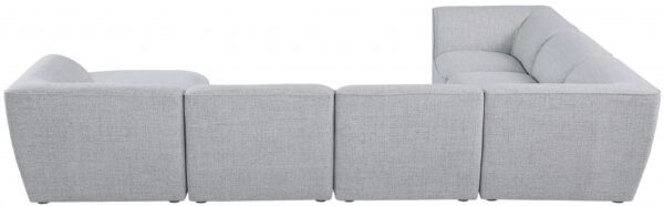 Miramar 142" Linen Textured Fabric Upholstered 7pc. Modular Sectional