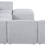 Miramar 142" Linen Textured Fabric Upholstered 7pc. Modular Sectional