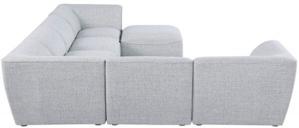Miramar 142" Linen Textured Fabric Upholstered 7pc. Modular Sectional