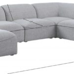 Miramar 142" Linen Textured Fabric Upholstered 7pc. Modular Sectional