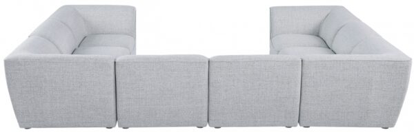 Miramar 142" Linen Textured Fabric Upholstered 8pc. Modular Sectional