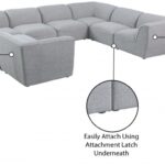Miramar 142" Linen Textured Fabric Upholstered 8pc. Modular Sectional