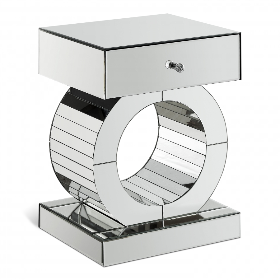 Jocelyn Mirrored End Table