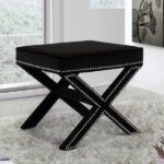 Nixon Velvet Upholstered Stool