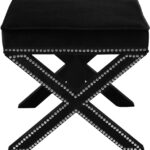 Nixon Velvet Upholstered Stool