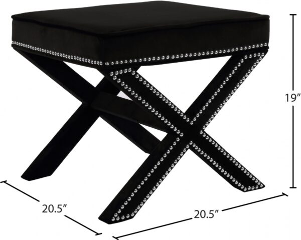 Nixon Velvet Upholstered Stool