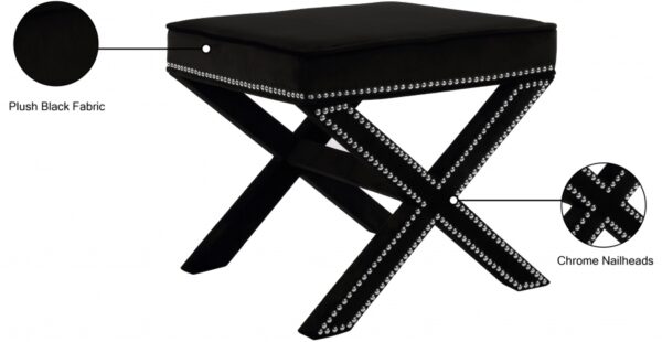 Nixon Velvet Upholstered Stool