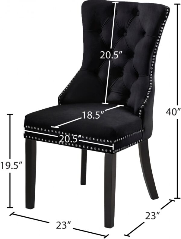 Nikki Velvet Upholstered Dining Chair