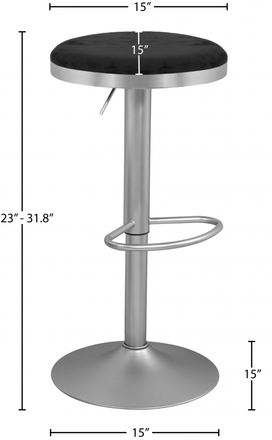 Brody Velvet Upholstered Adjustable Stool
