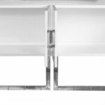 Beth Lacquer Finish And Stainless Steel Buffet / Console Table