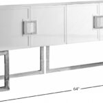 Beth Lacquer Finish And Stainless Steel Buffet / Console Table