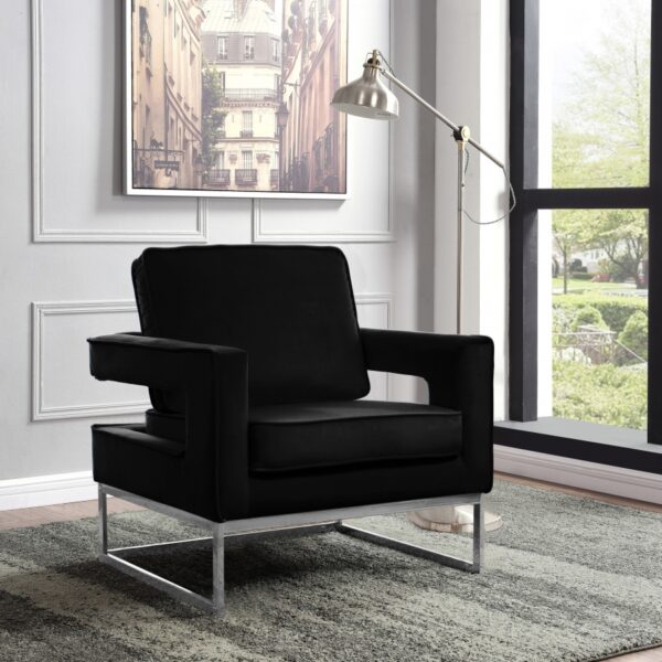 Noah Velvet Upholstered Accent Chair