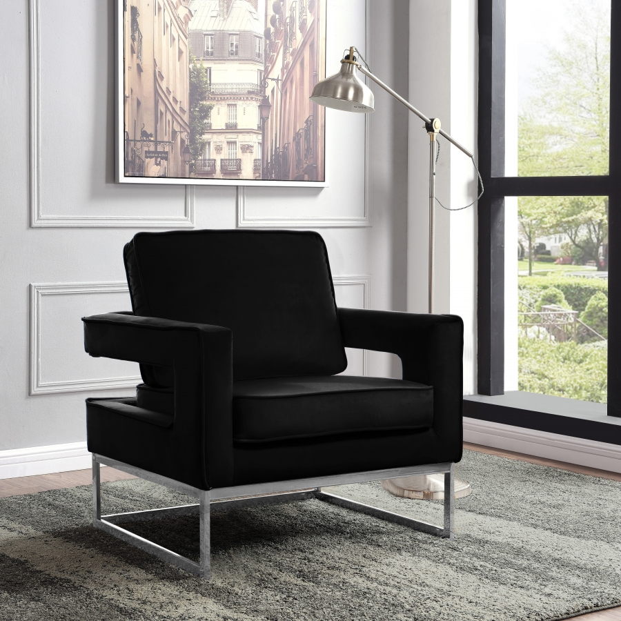 Noah Velvet Upholstered Accent Chair