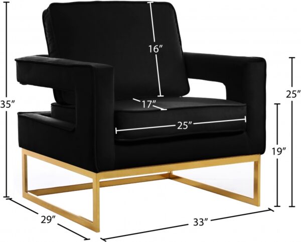 Noah Velvet Upholstered Accent Chair