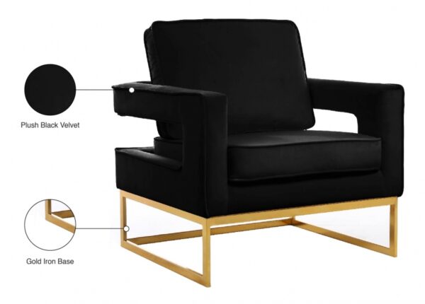 Noah Velvet Upholstered Accent Chair