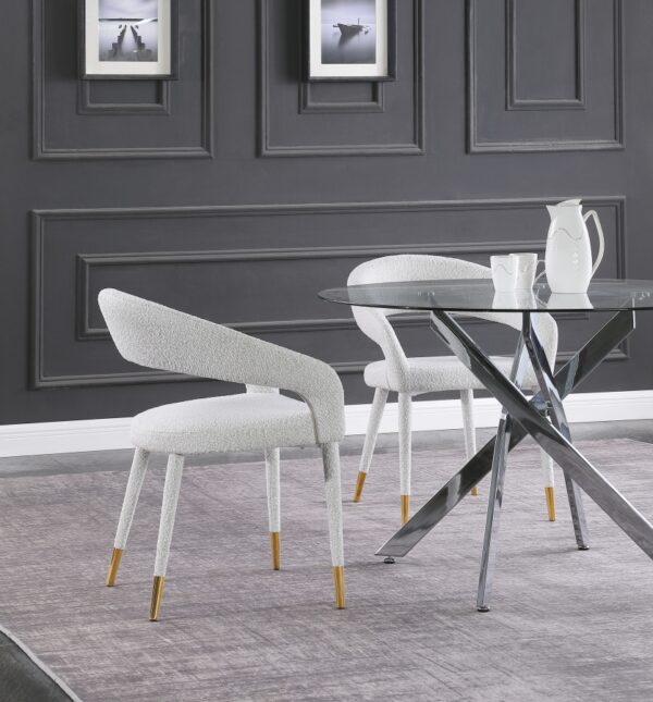 Destiny Boucle Fabric Upholstered Dining Chair