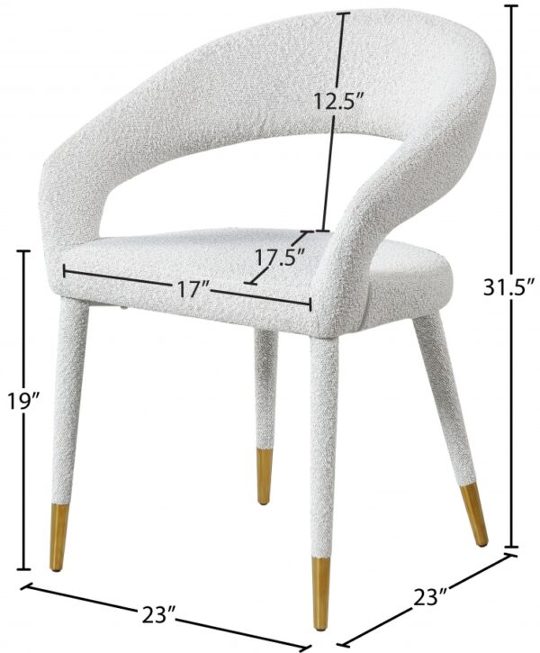 Destiny Boucle Fabric Upholstered Dining Chair