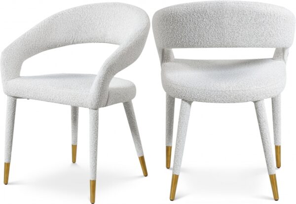 Destiny Boucle Fabric Upholstered Dining Chair