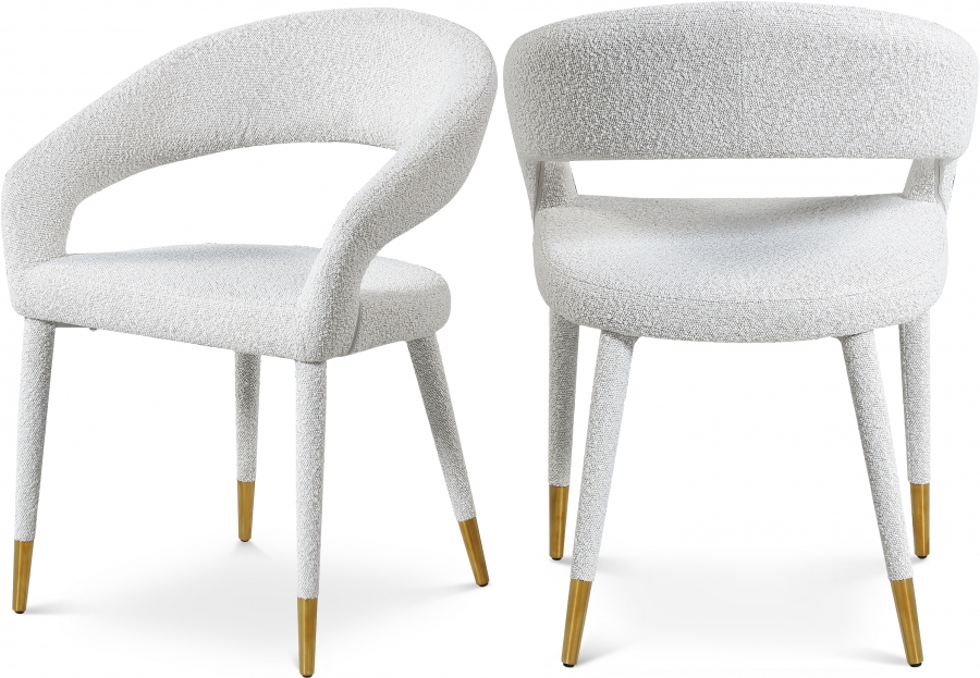 Destiny Boucle Fabric Upholstered Dining Chair