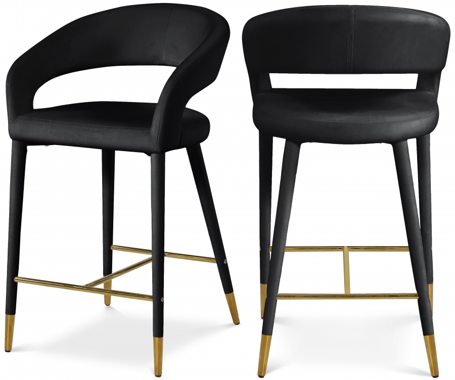 Destiny Velvet Upholstered Stool