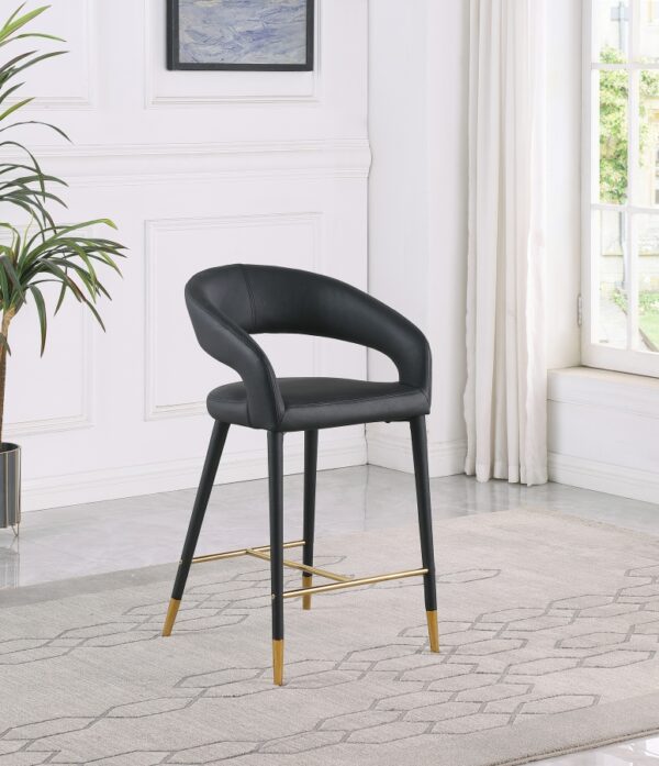 Destiny Vegan Leather Upholstered Stool