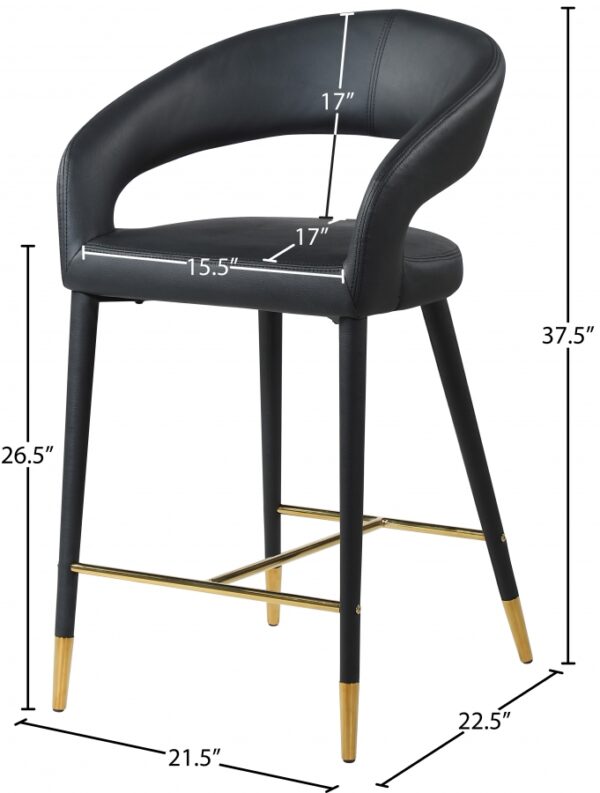 Destiny Vegan Leather Upholstered Stool