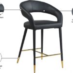 Destiny Vegan Leather Upholstered Stool