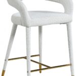 Destiny Boucle Fabric Upholstered Stool