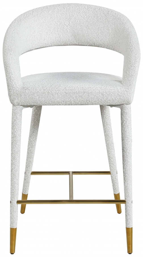 Destiny Boucle Fabric Upholstered Stool