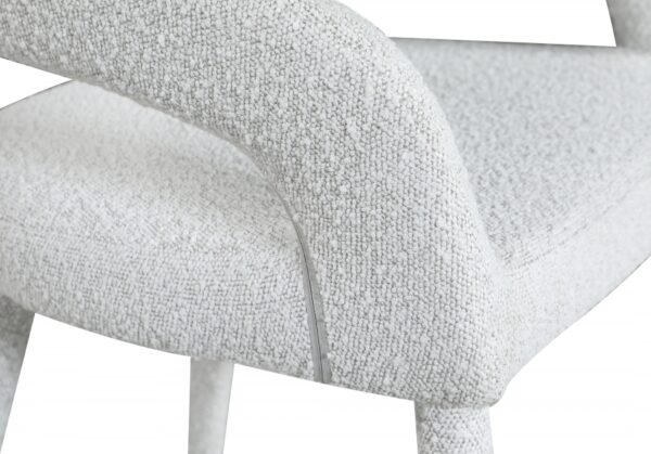 Destiny Boucle Fabric Upholstered Stool