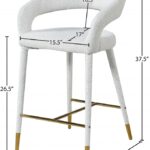 Destiny Boucle Fabric Upholstered Stool