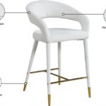 Destiny Boucle Fabric Upholstered Stool