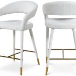 Destiny Boucle Fabric Upholstered Stool
