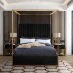 Jones Velvet Upholstered Bed