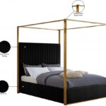 Jones Velvet Upholstered Bed