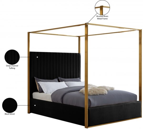 Jones Velvet Upholstered Bed
