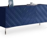 Collette Lacquer Finish And Stainless Steel Sideboard / Buffet