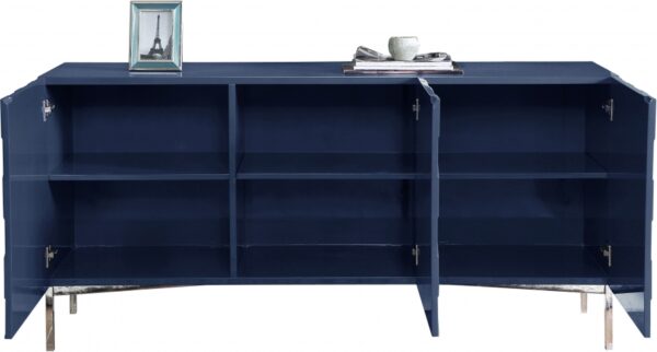Collette Lacquer Finish And Stainless Steel Sideboard / Buffet