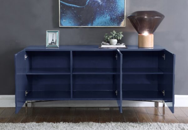 Collette Lacquer Finish And Stainless Steel Sideboard / Buffet