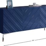 Collette Lacquer Finish And Stainless Steel Sideboard / Buffet