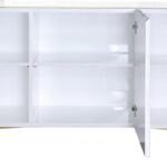 Collette Lacquer Finish And Stainless Steel Sideboard / Buffet