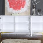 Collette Lacquer Finish And Stainless Steel Sideboard / Buffet