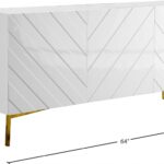 Collette Lacquer Finish And Stainless Steel Sideboard / Buffet
